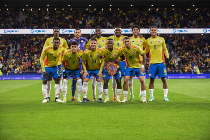 teamfoto voor Colombia