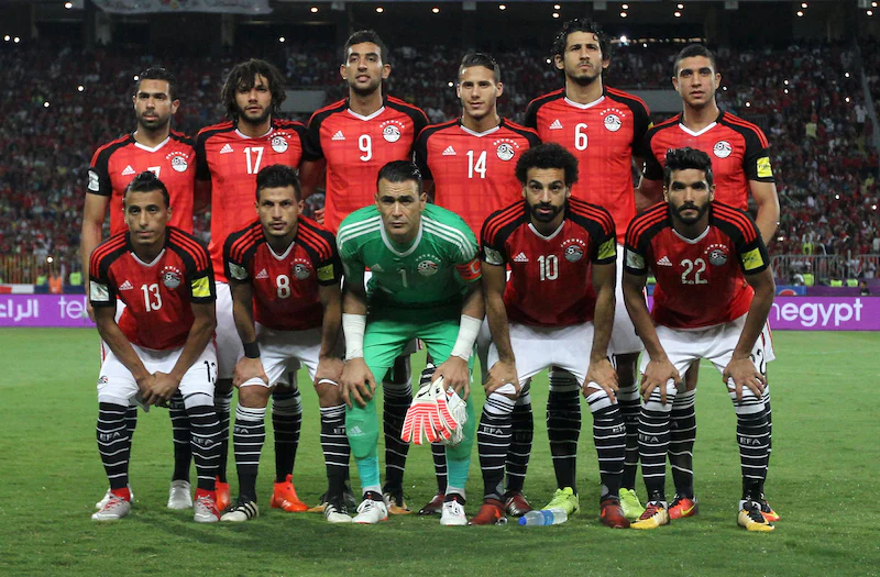 teamfoto voor Egypte