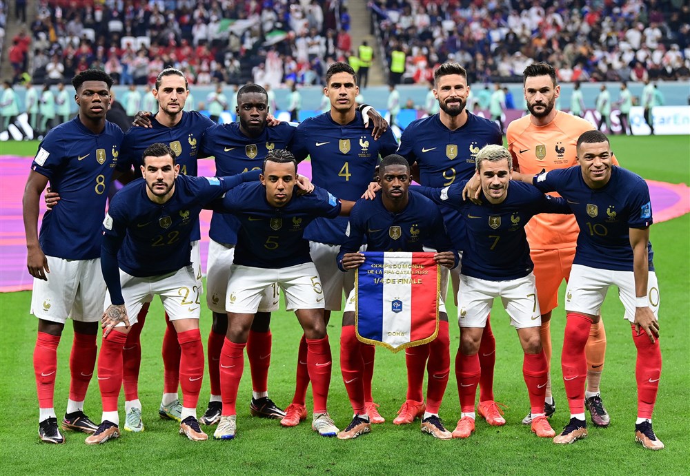 teamfoto voor Frankrijk