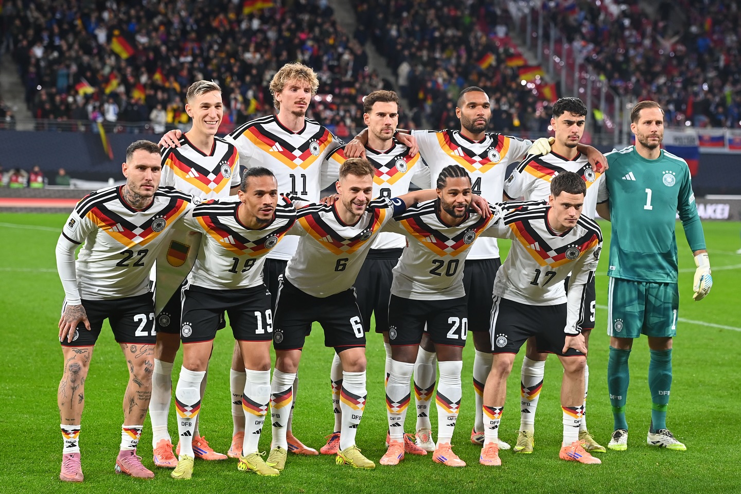 teamfoto voor Duitsland