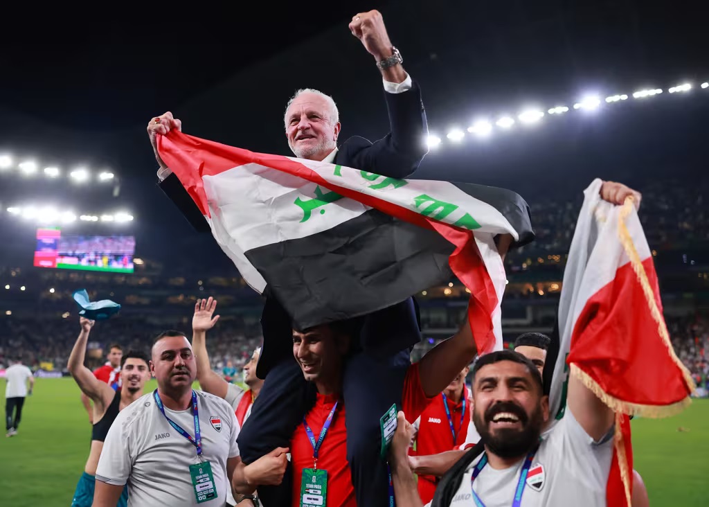teamfoto voor Irak