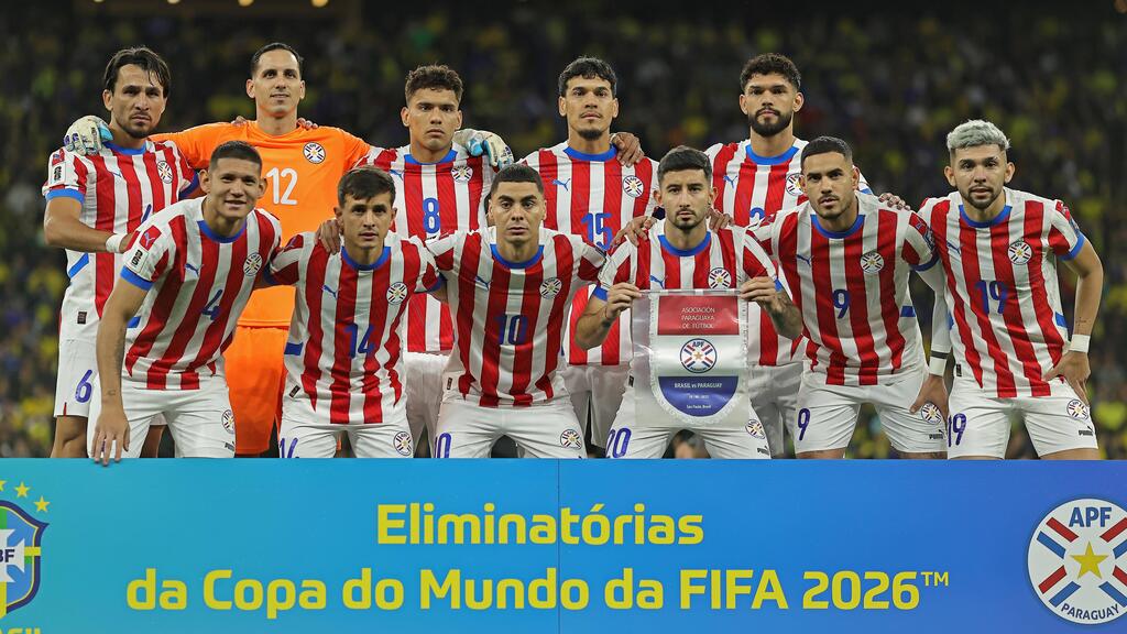 teamfoto voor Paraguay