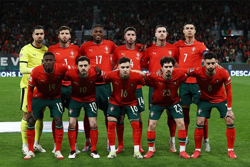 teamfoto voor Portugal