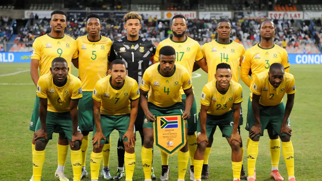 teamfoto voor Zuid-Afrika