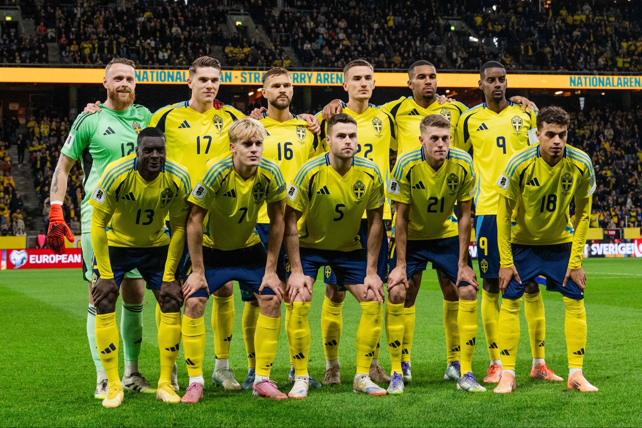 teamfoto voor Sweden
