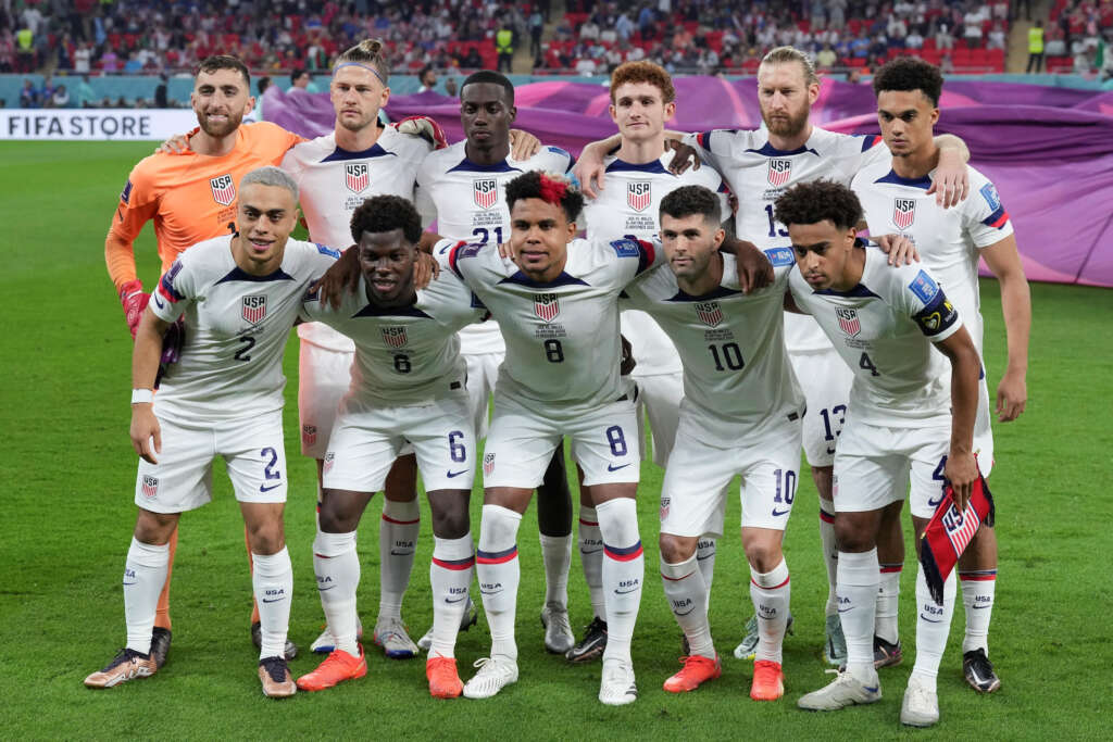 teamfoto voor Verenigde Staten